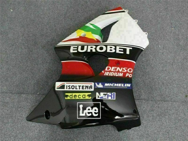 Noir Blanc Eurobet Carénage Kawasaki ZX6R 00-02 Noir Blanc Eurobet Carénage Kawasaki ZX6R 00-02