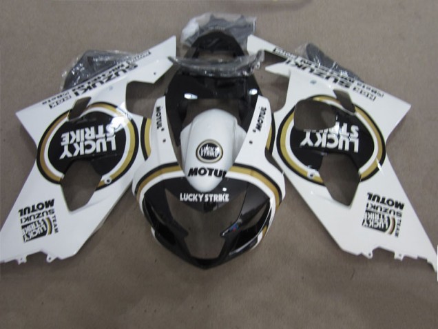 Noir Blanc Lucky Strike Motul Carénage Suzuki GSXR 600 K4 04-05 Noir Blanc Lucky Strike Motul Carénage Suzuki GSXR 600 K4 04-05