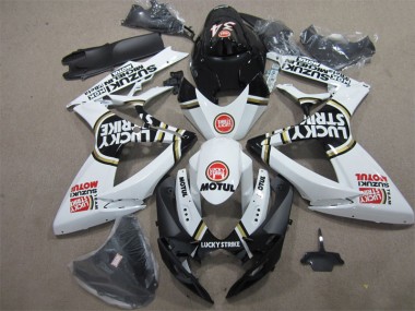 Noir Blanc Lucky Strike Motul Carénage Suzuki GSXR 600 K6 06-07