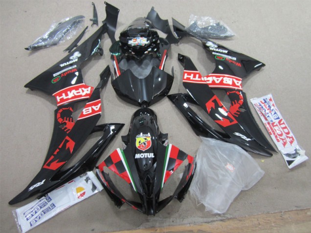Noir Blanc Motul Carénage Yamaha R6 08-16 Noir Blanc Motul Carénage Yamaha R6 08-16