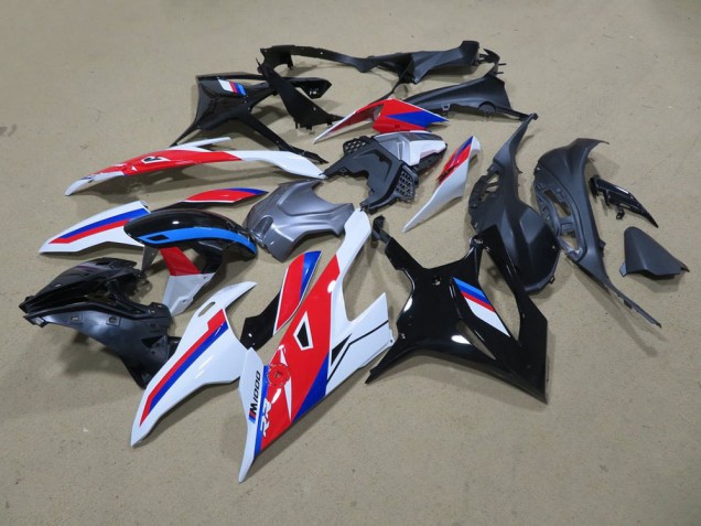 Noir Blanc Rouge Bleu Carénage BMW S1000RR 19-21 Noir Blanc Rouge Bleu Carénage BMW S1000RR 19-21