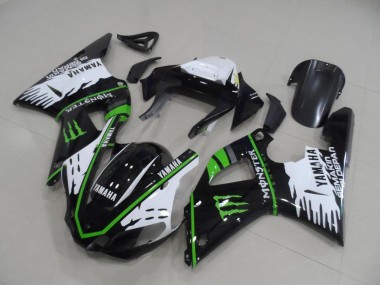 Noir Blanc Vert Monster Carénages Yamaha R1 00-01