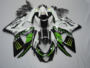 Noir Blanc Vert Monster Pizzoli Carénage Suzuki GSXR 1000 K9 09-16
