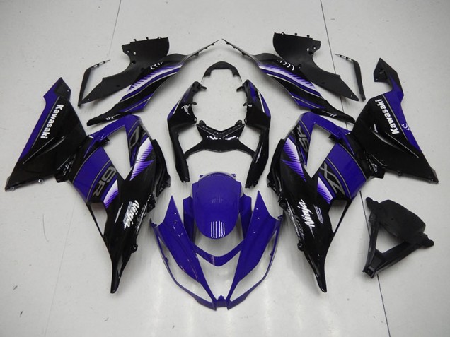 Noir Bleu Carénage Kawasaki ZX6R 13-18 Noir Bleu Carénage Kawasaki ZX6R 13-18