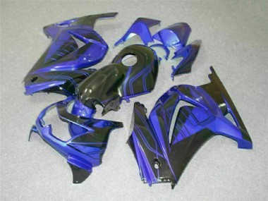 Noir Bleu Carénages Kawasaki EX250 08-12