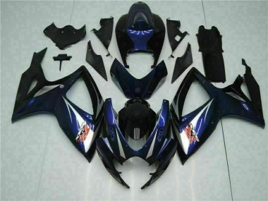 Noir Bleu Carrosserie Suzuki GSXR 600 / 750 K6 06-07
