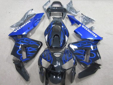 Noir Bleu Flamme Carénage Honda CBR 600 RR 05-06