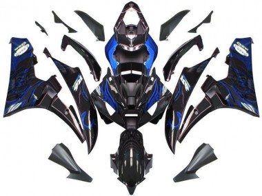 Noir Bleu Flamme Carénage Yamaha R6 06-07