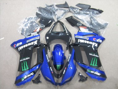 Noir Bleu Vert Monster Carénage Kawasaki ZX6R 07-08