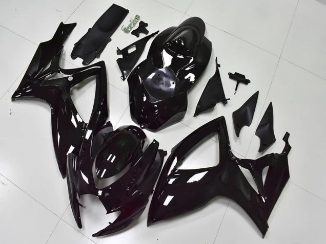 Noir Brillant Carénage Suzuki GSXR 600 / 750 K6 06-07 Noir Brillant Carénage Suzuki GSXR 600 / 750 K6 06-07