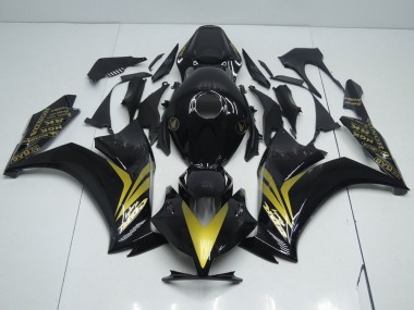 Noir Brillant et Or Carénage Honda CBR 1000 RR 12-16