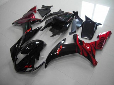 Noir Flamme Carénage Yamaha R1 02-03