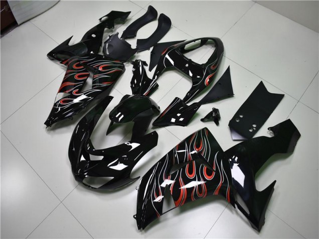 Noir Gris Rouge Carénage Kawasaki ZX10R 06-07 Noir Gris Rouge Carénage Kawasaki ZX10R 06-07