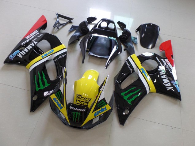 Noir Jaune Monster Carénage Yamaha R6 98-02 Noir Jaune Monster Carénage Yamaha R6 98-02