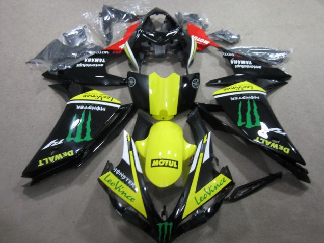 Noir Jaune Motul Leovince Carénage Yamaha R1 07-08 Noir Jaune Motul Leovince Carénage Yamaha R1 07-08