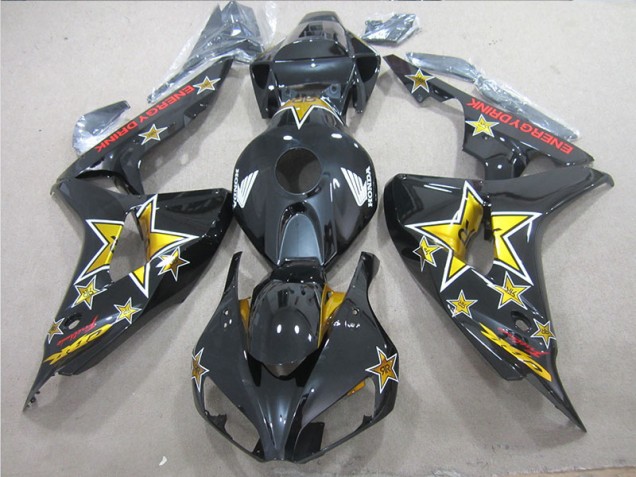 Noir Jaune Énergie DRINK Carénage Honda CBR 1000 RR 06-07 Noir Jaune Énergie DRINK Carénage Honda CBR 1000 RR 06-07