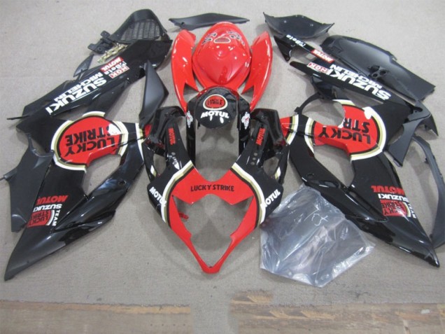 Noir Lucky Strike Rouge Motul Carénage Suzuki GSXR 1000 K5 05-06 Noir Lucky Strike Rouge Motul Carénage Suzuki GSXR 1000 K5 05-06