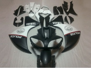 Noir Mat Blanc Carénage Yamaha R1 12-14