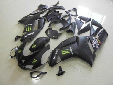 Noir Mat Monster Carénage Kawasaki ZX6R 07-08