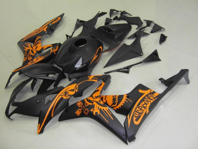 Noir Mat Orange Décalque Carénage Honda CBR 600 RR 07-08 Noir Mat Orange Décalque Carénage Honda CBR 600 RR 07-08