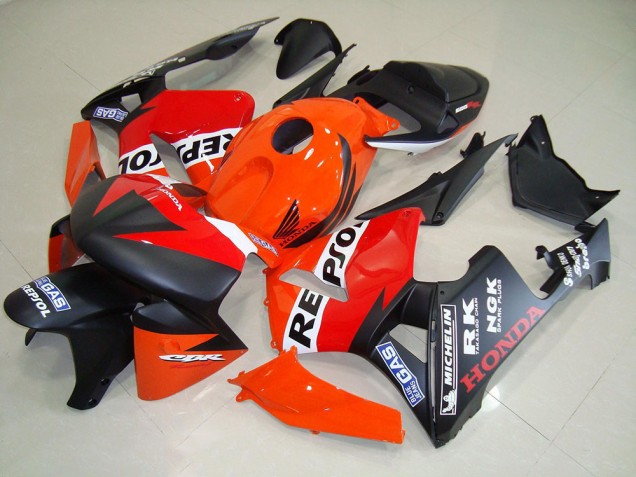 Noir Mat Repsol Courses Carénage Honda CBR 600 RR 05-06