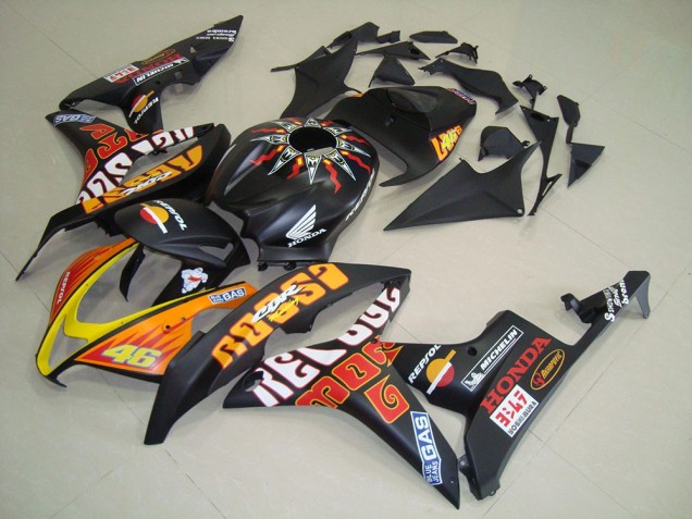 Noir Mat Rossi Carénage Honda CBR 600 RR 07-08 Noir Mat Rossi Carénage Honda CBR 600 RR 07-08