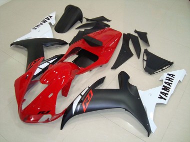 Noir Mat Rouge Carénage Yamaha R1 02-03
