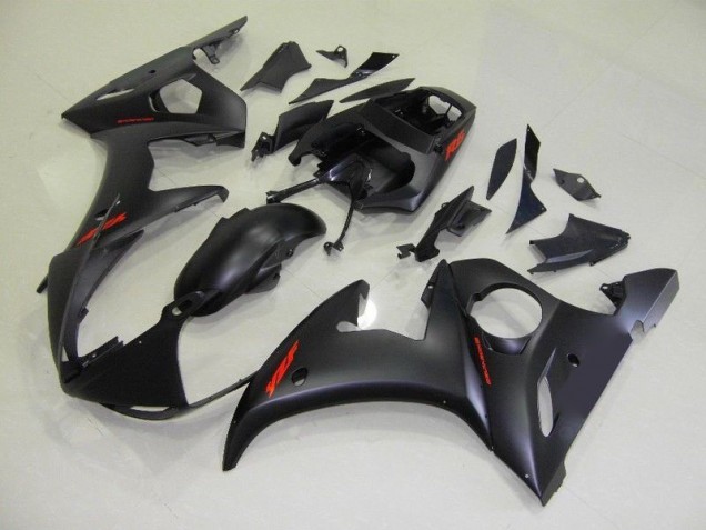 Noir Mat Rouge Décalque Carénage Yamaha R6 03-05 Noir Mat Rouge Décalque Carénage Yamaha R6 03-05