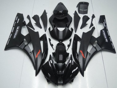 Noir Mat et Noir Brillant Carénage Yamaha R6 06-07
