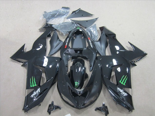 Noir Ninja Vert Monster Carénage Kawasaki ZX6R 07-08