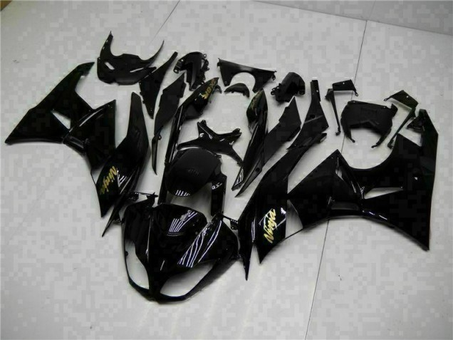 Noir Or Ninja Carénage Kawasaki ZX6R 09-12 Noir Or Ninja Carénage Kawasaki ZX6R 09-12