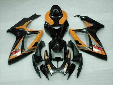 Noir Orange Carénage Suzuki GSXR 600 / 750 K6 06-07