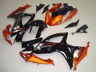 Noir Orange Carénages Suzuki GSXR 750 K6 06-07