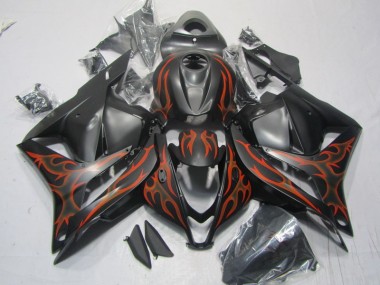 Noir Orange Flamme Carénage Honda CBR 600 RR 09-12