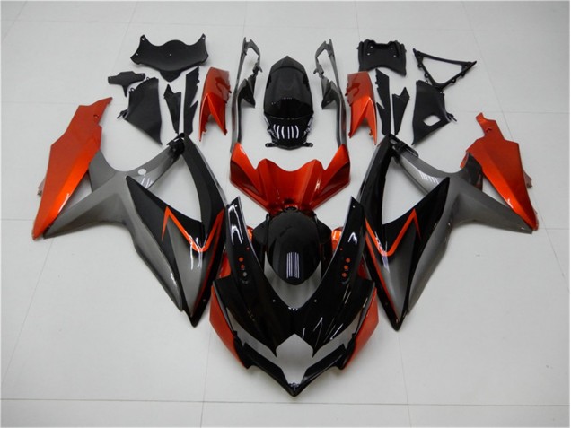 Noir Orange Gris Carénage Suzuki GSXR 600 / 750 K8 08-10 Noir Orange Gris Carénage Suzuki GSXR 600 / 750 K8 08-10