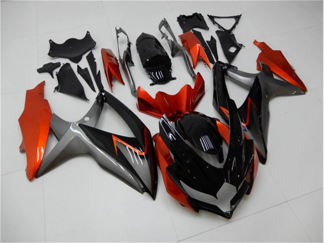 Noir Orange Gris Carénage Suzuki GSXR 600 / 750 K8 08-10 Noir Orange Gris Carénage Suzuki GSXR 600 / 750 K8 08-10