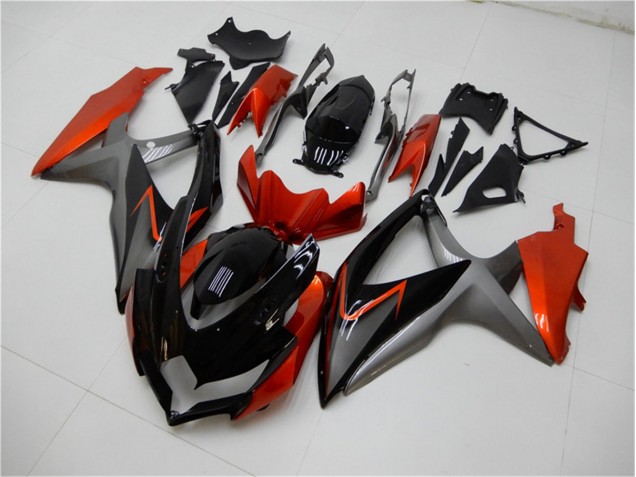 Noir Orange Gris Carénage Suzuki GSXR 600 / 750 K8 08-10 Noir Orange Gris Carénage Suzuki GSXR 600 / 750 K8 08-10