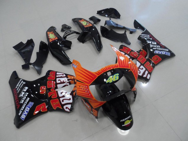Noir Rossi Carénage Honda CBR 900 RR 919 98-99 Noir Rossi Carénage Honda CBR 900 RR 919 98-99