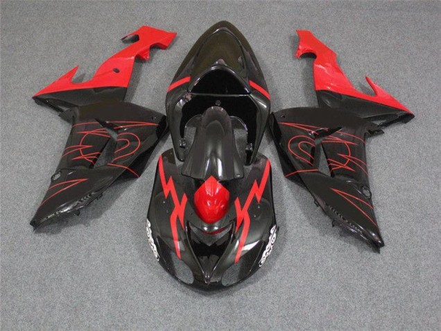Noir Rouge Carénage Kawasaki ZX10R 06-07 Noir Rouge Carénage Kawasaki ZX10R 06-07
