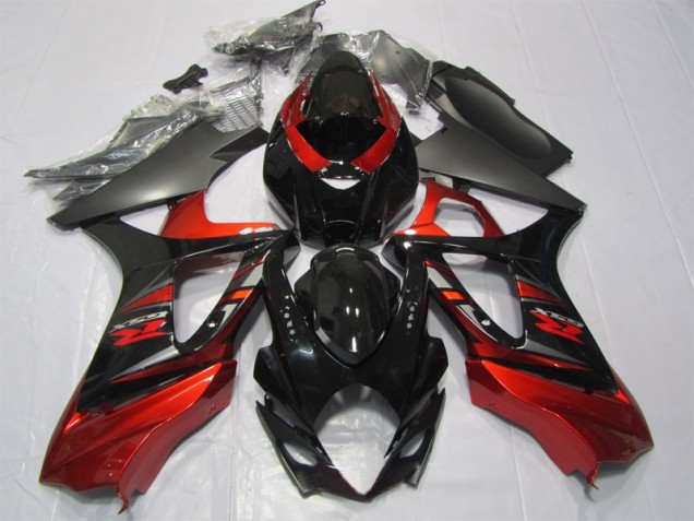 Noir Rouge Carénage Suzuki GSXR 1000 K7 07-08 Noir Rouge Carénage Suzuki GSXR 1000 K7 07-08