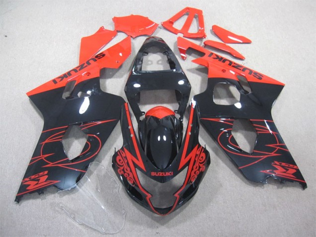 Noir Rouge Carénage Suzuki GSXR 600 K4 04-05 Noir Rouge Carénage Suzuki GSXR 600 K4 04-05