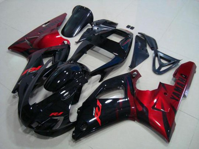 Noir Rouge Carénage Yamaha R1 98-99 Noir Rouge Carénage Yamaha R1 98-99