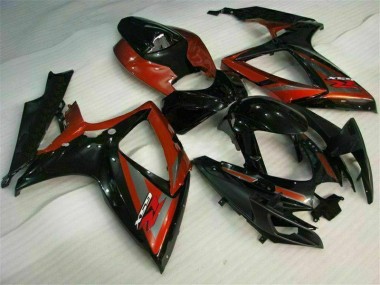 Noir Rouge Carénages Suzuki GSXR 600 / 750 K6 06-07
