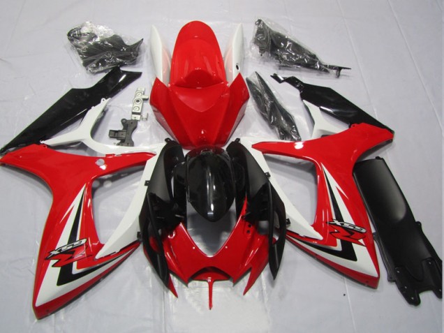 Noir Rouge Carénages Suzuki GSXR 600 K6 06-07 Noir Rouge Carénages Suzuki GSXR 600 K6 06-07