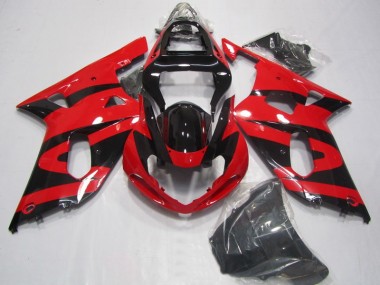 Noir Rouge Carénages Suzuki GSXR 750 K1 K2 K3 01-03