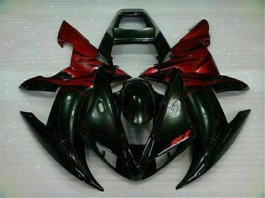 Noir Rouge Carénages Yamaha R1 02-03