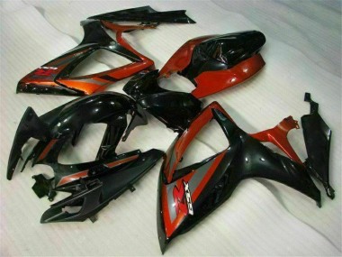 Noir Rouge Carrosserie Suzuki GSXR 600 / 750 K6 06-07
