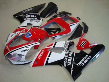 Noir Rouge Décalque Carénage Yamaha R1 98-99