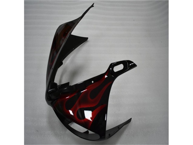 Noir Rouge Flamme Carénage Yamaha R6 03-05