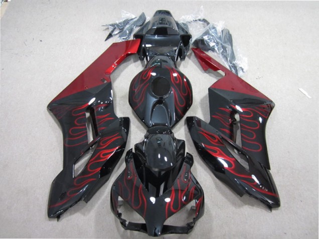 Noir Rouge Flamme Carénages Honda CBR 1000 RR 04-05 Noir Rouge Flamme Carénages Honda CBR 1000 RR 04-05